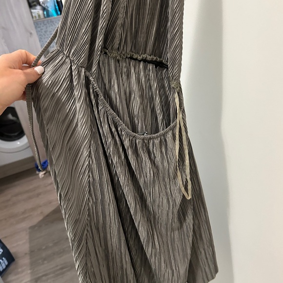 Olive Green Dress custom made in size small - Picture 3 of 3